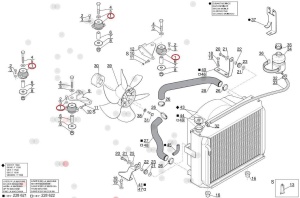 Tampon motor și cabină Manitou aftermarket 77520
