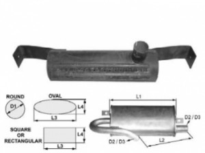 Toba de esapament 430 mm rotunda pentru stivuitor Clark
