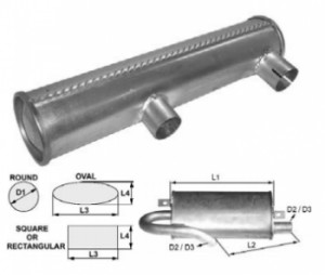 Toba de esapament 485 mm rotunda pentru stivuitor Clark