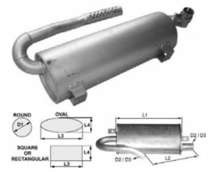 Toba de esapament 505 mm pentru stivuitor Clark