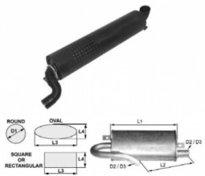Toba de esapament 715 mm pentru stivuitor Clark