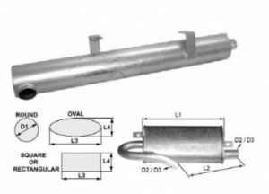 Toba de esapament 835 mm pentru stivuitoare Coventry Climax