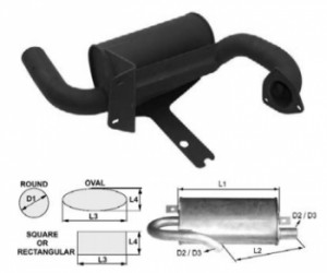 Toba de esapament ovala 355 mm pentru stivuitor JCB