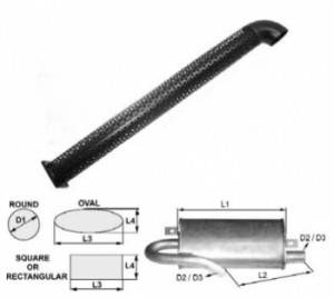 Toba de esapament rotunda 1000 mm 106TA5002 pentru stivuitoare Jungheinrich