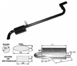 Toba de esapament rotunda 160 mm pentru stivuitoare Jungheinrich