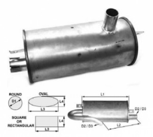Toba de esapament rotunda 328 mm pentru stivuitoare Hyster