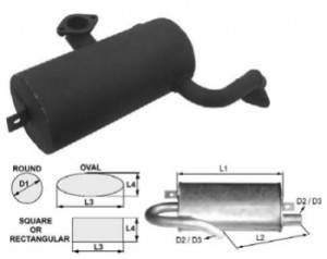 Toba de esapament rotunda 370 mm pentru stivuitoare Hyundai