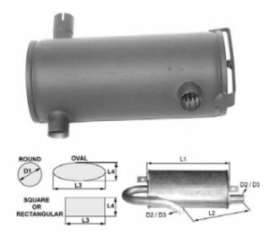 Toba de esapament rotunda 403 mm pentru stivuitor Hyster