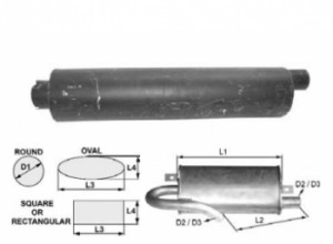Toba de esapament rotunda 765 mm pentru stivuitoare Hyster
