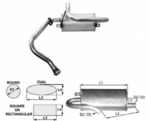 Toba de esapament rotunda pentru stivuitor Coventry Climax