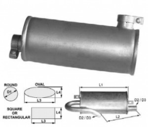 Toba esapament 380 mm rotunda pentru stivuitoare Clark
