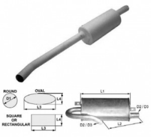 Toba esapament rotunda 335 mm pentru stivuitoare JCB