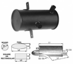 Toba esapament rotunda 380 mm 105TA6704 pentru stivuitor Jungheinrich