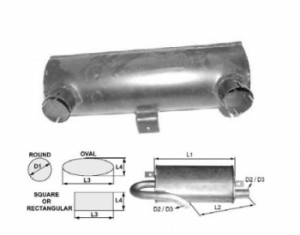 Toba esapament rotunda 380 mm pentru stivuitor Hyster