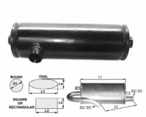 Toba esapament rotunda 382 mm pentru stivuitor Hyster