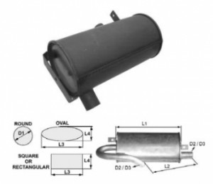 Toba esapament rotunda 400 mm pentru stivuitoare Hyster
