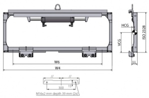 Translatie laterala furci stivuitor 2500kg, latime 1040 mm FEM 2 - Img 2
