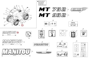 Autocolant identificare Manitou 510027 - Img 3