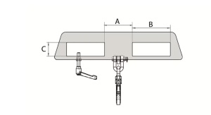 Carlig pt lamele de stivuitor, 5000kg - Bauer LH-II 5.0 - Img 2
