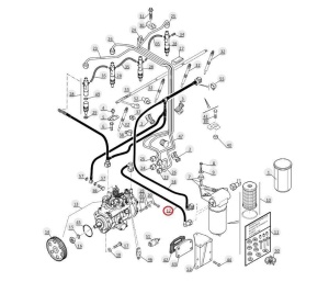 Conductă combustibil pompă electrică–pompă injecție Manitou 705921