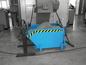 Container deseuri pentru manevrat cu caruciorul 0.5mc Bauer SGU-RZ-55 - Img 3