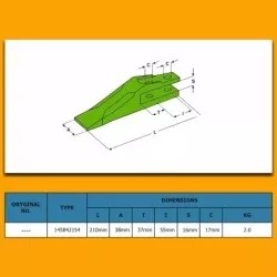 Dinte cupa Caterpillar 145842154 - Img 2