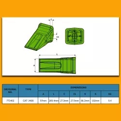 Dinte cupa Caterpillar 7T3402 - Img 2