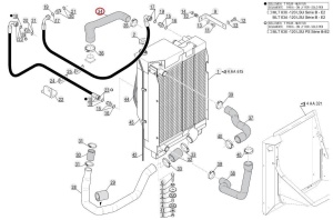 Furtun superior radiator Manitou 244696