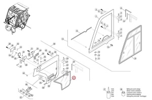 Geam usa cabina Manitou 552762