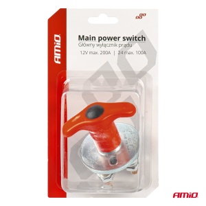 Separator baterie 12V/24V 200A AMiO – Întrerupător principal curent cu protecție electrică și vârf 500A - Img 4