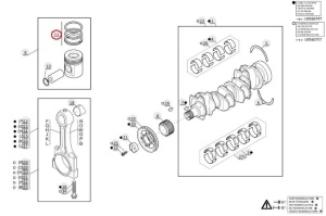 Set segmenți piston Manitou 740840