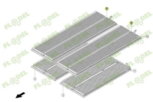 Sită gură de broască 1739 x 564 mm - dinți lungi pentru combine Claas Tucano - Img 2