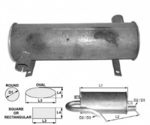 Toba de esapament 415 mm rotunda pentru stivuitoare Clark