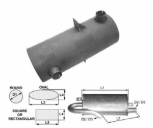 Toba de esapament 535 mm pentru stivuitor Clark