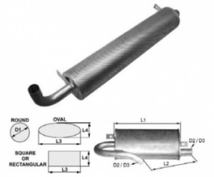 Toba de esapament 725 mm pentru stivuitor Clark