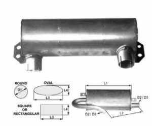 Toba de esapament rotunda 380 mm pentru stivuitor Hyster