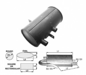 Toba de esapament rotunda 383 mm pentru stivuitor Hyster