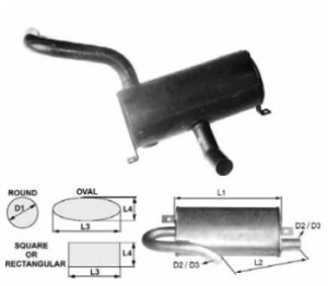 Toba de esapament rotunda 400 mm pentru stivuitoare Hyundai