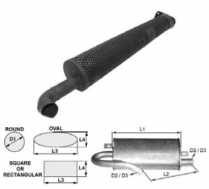 Toba de esapament rotunda 777 mm 134TA8131 pentru stivuitoare Jungheinrich