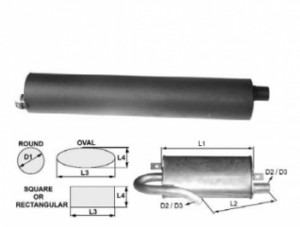 Toba de esapament rotunda 825 mm pentru stivuitoare Hyster