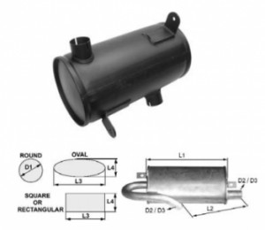 Toba esapament rotunda 400 mm pentru stivuitor Hyster