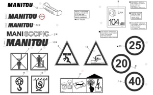Autocolant identificare Manitou 884838 - Img 1
