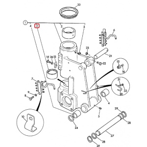 Bucsa kingpost pentru buldoexcavator JCB 3CX 4CX 808/00304 51x56x70mm - Img 2