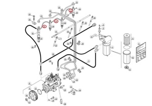 Conductă combustibil injector Manitou 702049