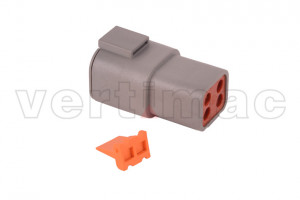 Conector electric Deutsch 4 pini mamă DTP04-4P CO-DTP04F - Img 2