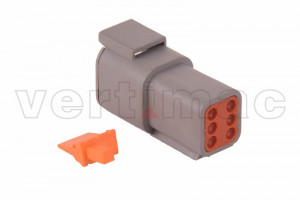 Conector electric Deutsch 6 pini mamă DTM04-6P CO-DTM06F - Img 2