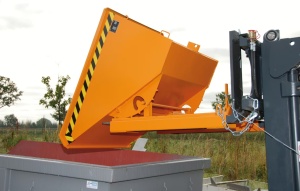 Container basculabil pentru furcile de stivuitor - 0.3 mc - 750kg - BAUER Expo 300 - Img 3