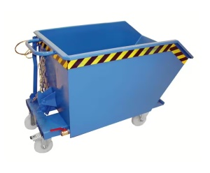 Container deseuri pentru manevrat cu caruciorul 0.5mc Bauer SGU-RZ-55 - Img 4