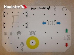 Eticheta telecomanda pentru nacele foarfeca diesel Haulotte