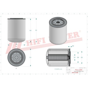 Filtru de ulei SO3349, SO 3349, 60/97-51, J903264, J908615, J932217, J934430, J937345, J937743, XO391, P558615, BT339, W950/18 - Img 3
